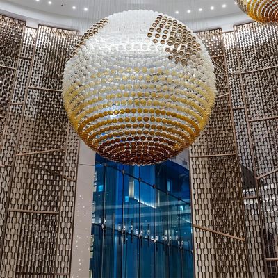 Custom Lighting Fixtures Art Glass Large Foyer Chandelier Lighting OEM ODM