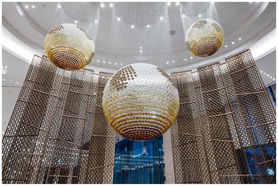 Custom Lighting Fixtures Art Glass Large Foyer Chandelier Lighting OEM ODM
