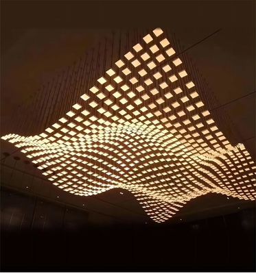 Modern LED Crystal Wave Large Foyer Chandelier Light Custom OEM ODM