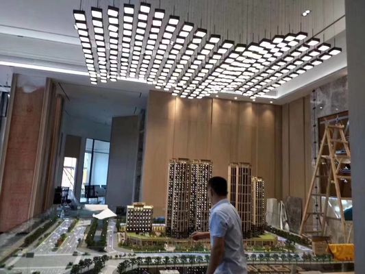 Modern LED Crystal Wave Large Foyer Chandelier Light Custom OEM ODM