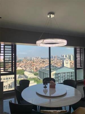 Brass Alabaster  Chandelier  Modern Pendant Light for Dining Room