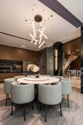 Nordic Modern LED Pendant Light Home Indoor Bedroom Background Ceiling Lamp Long Tube Crystal Glass Hanging Chandelier