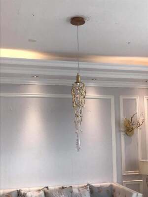 Luxury Crystal Chandelier Pendant Light Grand Foyer Ballroom Oversized Gold Finish Ceiling Decorative Lighting