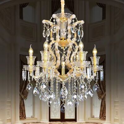 High End European Style Crystal Candle Chandelier 220-240V for Museum Historic Building