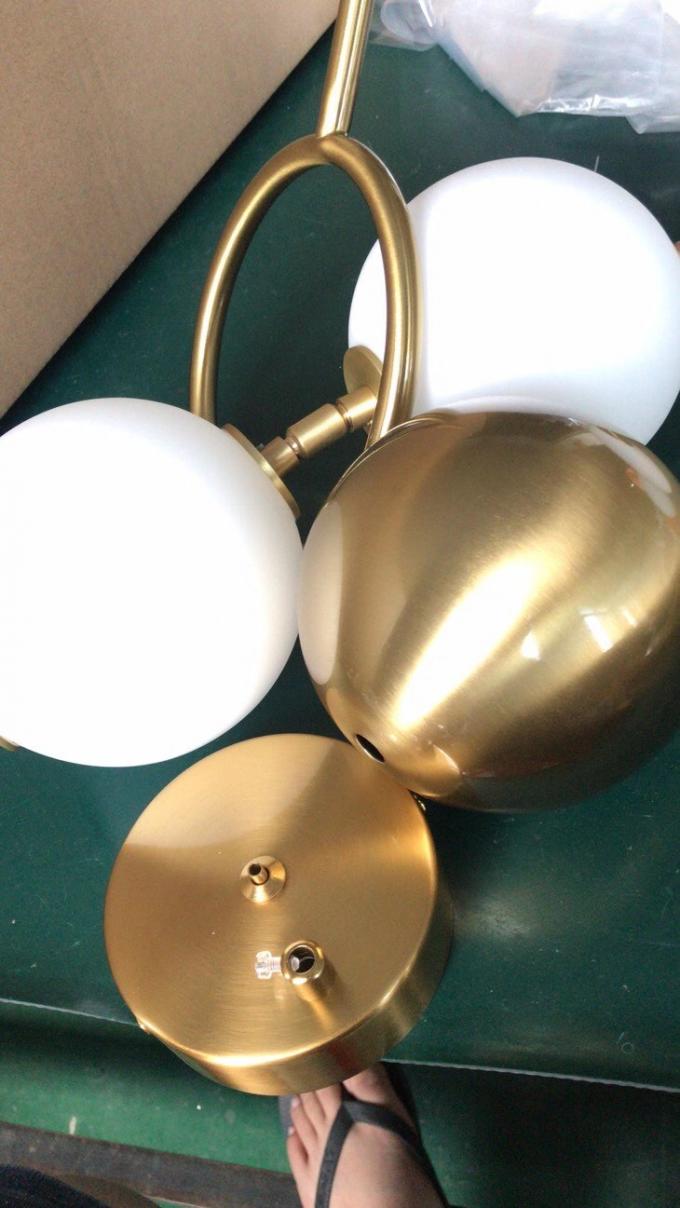 โมเดิร์น โกลเด้น แลนเดอเรอร์ บ้านตกแต่ง ห้องนอน ห้องนั่งเล่น LED แหวนแก้ว เพชรสว่าง 5