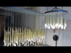 ดูการสาธิตไฟเพดานดอกไม้แก้ว LED LED ความสว่างนุ่มนวลสวมใส่หลักฐาน