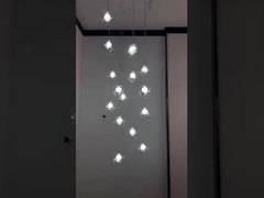 ระดับบันได ลูกแก้วยาว โคมไฟแขวน LED ไฟเพดานแสงบ้านสร้างสรรค์ โคมไฟบ้านสมัยใหม่