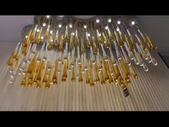 Nordic Duplex Building Light Luxury Crystal Creative Water Drop Chandelier สายไฟฟ้าไฟฟ้าไฟฟ้าไฟฟ้าไฟฟ้าไฟฟ้า