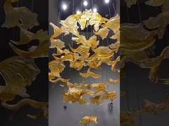 เครื่องประดับภายใน โรงแรม วิลล่าบันไดกระจก LED Pendant Light