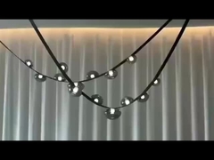 โฮเต็ลล็อบบี้ ดํา หรีดราง วิลล่า แต่งงาน ออกแบบ ผิวหนัง Pendant Lamp สําหรับห้องรับแขก