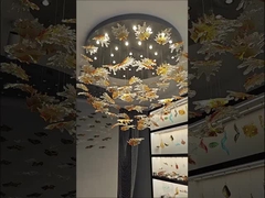 ล็อฟท์ อาคารบันได คริสตัล Pendant Lamp ด้วยการออกแบบโปร่งใสและวัสดุงานเหล็ก