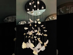 โมเดิร์น LED คริสตัล เวฟ โฟยเออร์ขนาดใหญ่ แสงแหลมแสง Custom OEM ODM