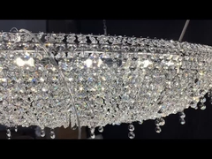 เพดาน LED โมเดิร์น คริสตัลหรูหรา วงจรแสงบ้าน Pendant