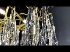 โครงการโคมไฟเพดาน LED กิ่งไม้เซรามิกกลีบดอกแมกโนเลียสีขาวทันสมัย