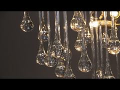 โคมระย้าตกแต่งห้องนั่งเล่นแบบดูเพล็กซ์ กิ่งก้านใบ โคมระย้าคริสตัล ทรงกลม วิลล่า โรงแรม