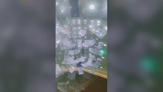 ปรับแต่งล็อบบี้ของโรงแรมโคมไฟกระจกตกแต่งเพดาน LED ที่ทันสมัย