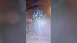 นาฬิกา: E14 LED โคมไฟระย้าคริสตัล LED ตู้โชว์อุณหภูมิสีปรับได้