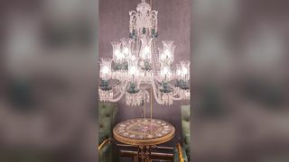 LED E14 โคมไฟระย้าเทียนคริสตัลเพดานกันน้ำกันสิ่งสกปรก