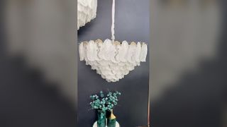 OEM ODM Glass Disc Custom Pendant Lights การเคลือบไฟฟ้า AC110V ถึง 250V