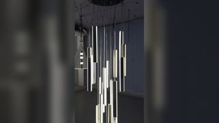 OEM โคมไฟเพดานดอกไม้แก้ว LED ความสว่างนุ่มนวลสวมหลักฐาน
