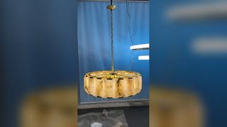 ไฟแขวนเหล็ก Scagliola ราคาสูง พร้อมแสงมาร์บอร์