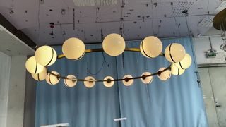 โมเดิร์น โกลเด้น แลนเดอเรอร์ บ้านตกแต่ง ห้องนอน ห้องนั่งเล่น LED แหวนแก้ว เพชรสว่าง