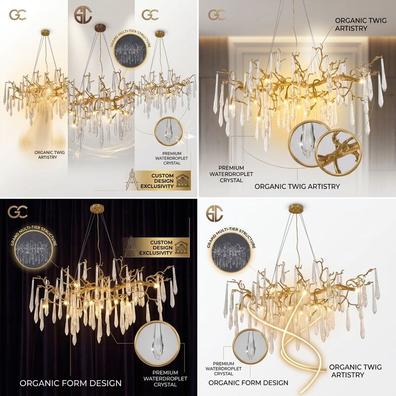 Resort Aluminum Louver Chandelier Weather Resistant Pendant Light Suitable For Seaside Villa Terrace Hotel
