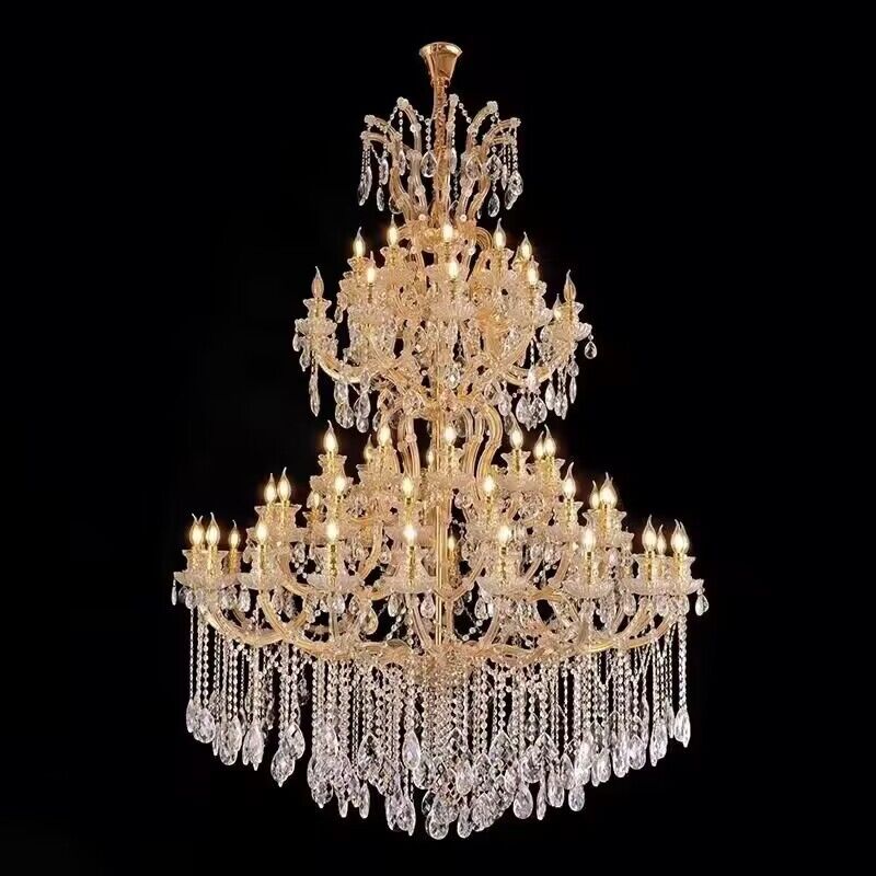Custom Gold Brass Chandelier Extra Large Pendant Light For High Ceiling Cathedral Church Hall