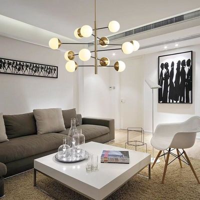 ODM Frosted Glass Ball Pendant Light โคมระย้าที่เรียบง่ายทันสมัยสำหรับร้านอาหารห้องนั่งเล่น