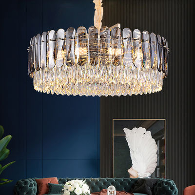 โปร่งแสง K9 Crystal Grand Chandelier E14 โคมไฟเพดานโรงแรม