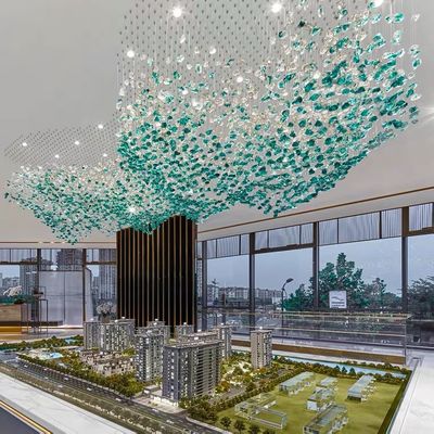 ล็อบบี้ คริสตัล รอบรูปร่าง Custom วงจรวงจรวงจร Pendant Lamp K9