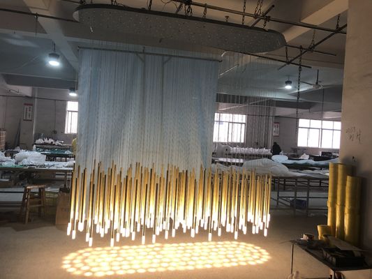 Custom OEM ODM Long Linear Pendant Light Chandelier ป้องกันสนิม AC110V ถึง 240V