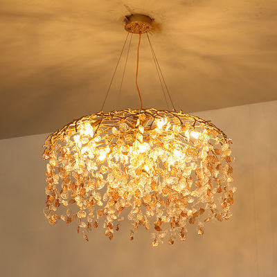 โคมไฟเพดานหรูหราโลหะทอง 40W สำหรับตกแต่งบ้าน