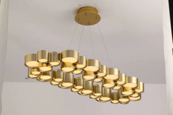 LED Acrylic Gold Resin Creative Chandelier Csutom สี 3000 - 6000K