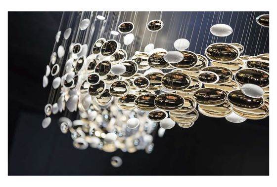โรงแรมตามต้องการ Lobby Oval Art Chandelier กระจก