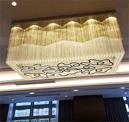 LED สไตล์จีน Xiangyun ดีไซน์ Custom คริสตัลสูงเพดาน