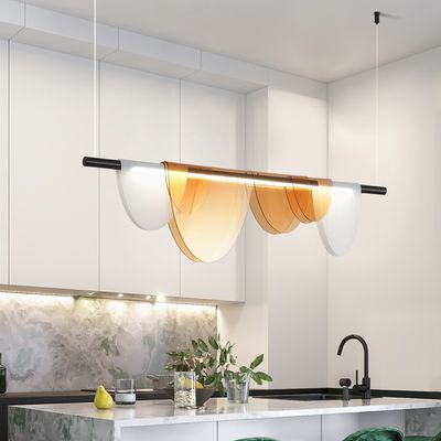 Amber And White Restaurant Chandelier LED ที่แสดงสีสูง