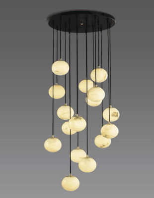 สายกลม โมเดิร์น คริสตัล วงจรแสง ห้องลาน Long Flush Mount วงจรแสง Crystal Lustre Led L'Escalier ไฟ
