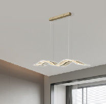 เพิ่มขนาดใหญ่นอร์ดิกโมเดิร์นหรูหรา สายยาวคลื่นรูปแบบ Acrylic Lamp บาร์ โรงแรมตกแต่งบ้าน หรูหรา หรูหราแขวน