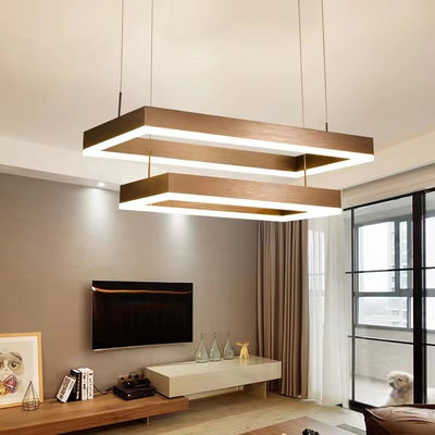 ห้องรับแขกขนาดเล็ก 2 ห้อง Led Chandelier โมเดิร์น ธรรมดา สี่เหลี่ยม Nordic Lighting Lobby ร้านอาหาร บาร์