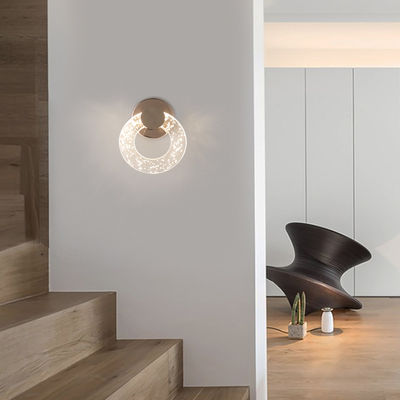 3000K โคมไฟข้างเตียง ห้องนอน โนเดิร์น ธรรมดา แสงหรู ห้องรับแขก ผนังห้อง Minimalistic Bubble Crystal Wall Lamp