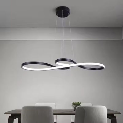 อพาร์ทเม้นท์ เกาะครัว มินิมาลิสต์ 50W Twist Pendant Light วงจรสีดํา Luminaire