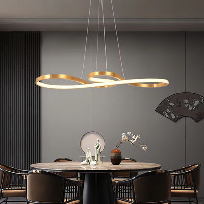 สายลมทองและสีขาว Acrylic Diffuser Pendant Light สําหรับห้องนั่งเล่นและครัวเปิดหรือห้องนอน
