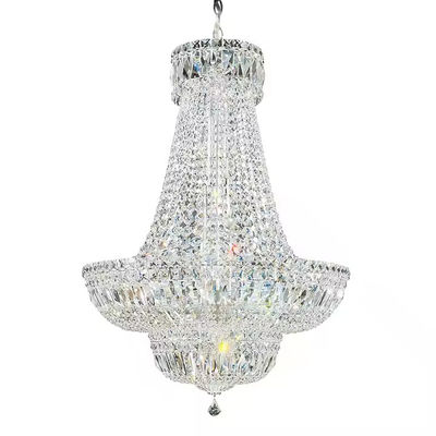 โรงแรมโมเดิร์น โลบี้ วิลล่า การตกแต่ง Pendant Light Custom โครงการใหญ่ Luxury LED Crystal Chandelier