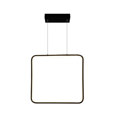 โมเดิร์น มินิมาลิสต์สแควร์ แคร์แชนเดียร์ แฟรม LED อลูมิเนียม แสง Pendant