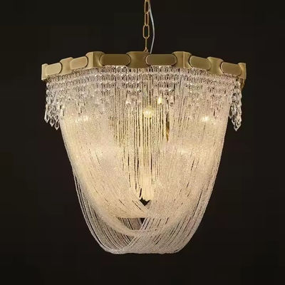 โครงการโมเดิร์น โรงแรม โลหะ Tassels วงจรไฟบันได หลังคาไฟตกแต่งบ้าน บันได วงจรไฟ Pendant