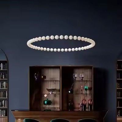 โมเดิร์น โกลเด้น แลนเดอเรอร์ บ้านตกแต่ง ห้องนอน ห้องนั่งเล่น LED แหวนแก้ว เพชรสว่าง