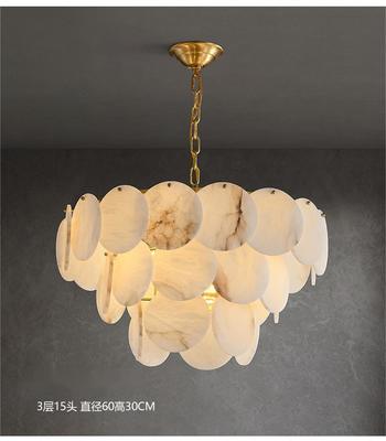 Modern Chandelier Alabaster Chandelier Luxury Multi-tier Disc Ceiling Lights Led Light for Living Room Dinning Room