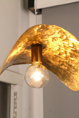 มือโกหกโลหะ ฝรั่งเศส ใหญ่ หมวกบอลเลอร์มีขอบ ใบเตยกระจก หรูหรา