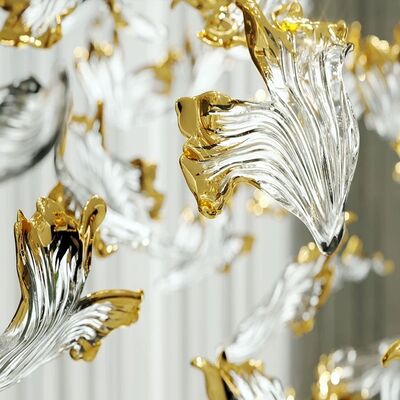 ไม้ร่มสียาวใหญ่ ล็อบบี้ แต่งงานแต่งงาน ไม้ร่มใบแก้วทอง